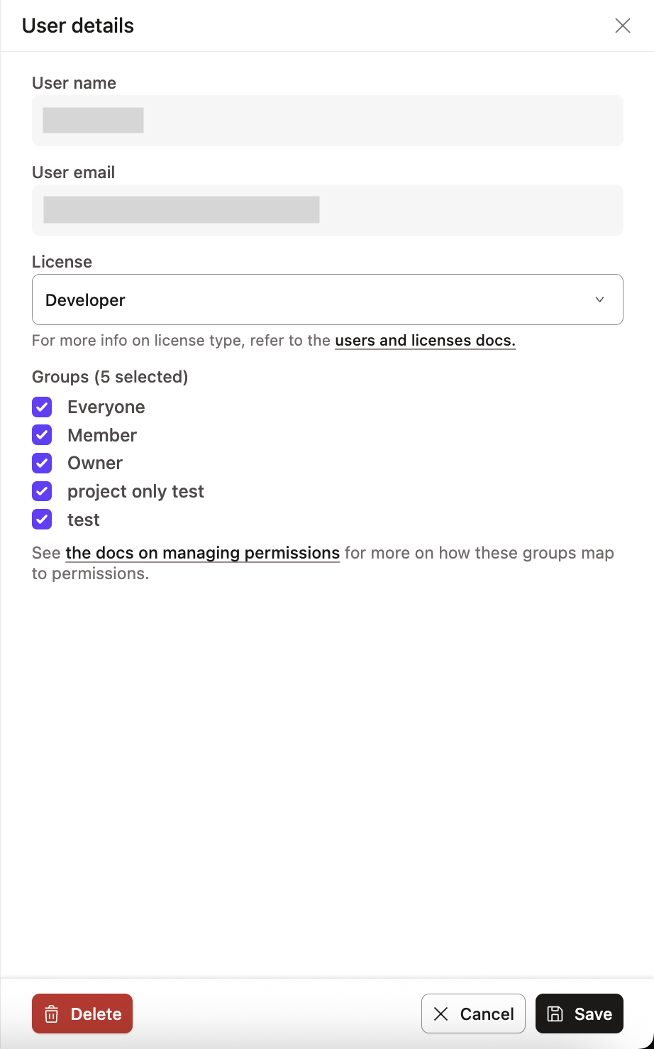 Example of the user information window in the user directory Example of the user information window in the user directory